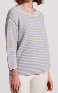 3/4 Sleeve Boat Neck Sweater