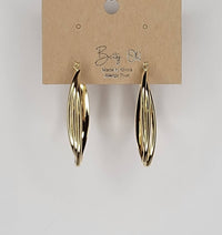 Twisted Design Hoop Earrings