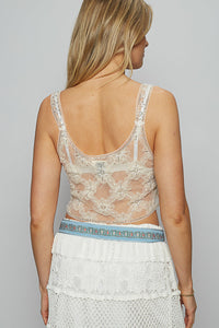 Beaded Crochet Tank Top
