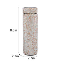 Brangio Dazzle Luxe Rhinestone Thermos: Silver