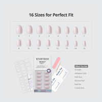 Nude Pink Extra Short Almond Nails - Plain Artificial Nails: Power Calm