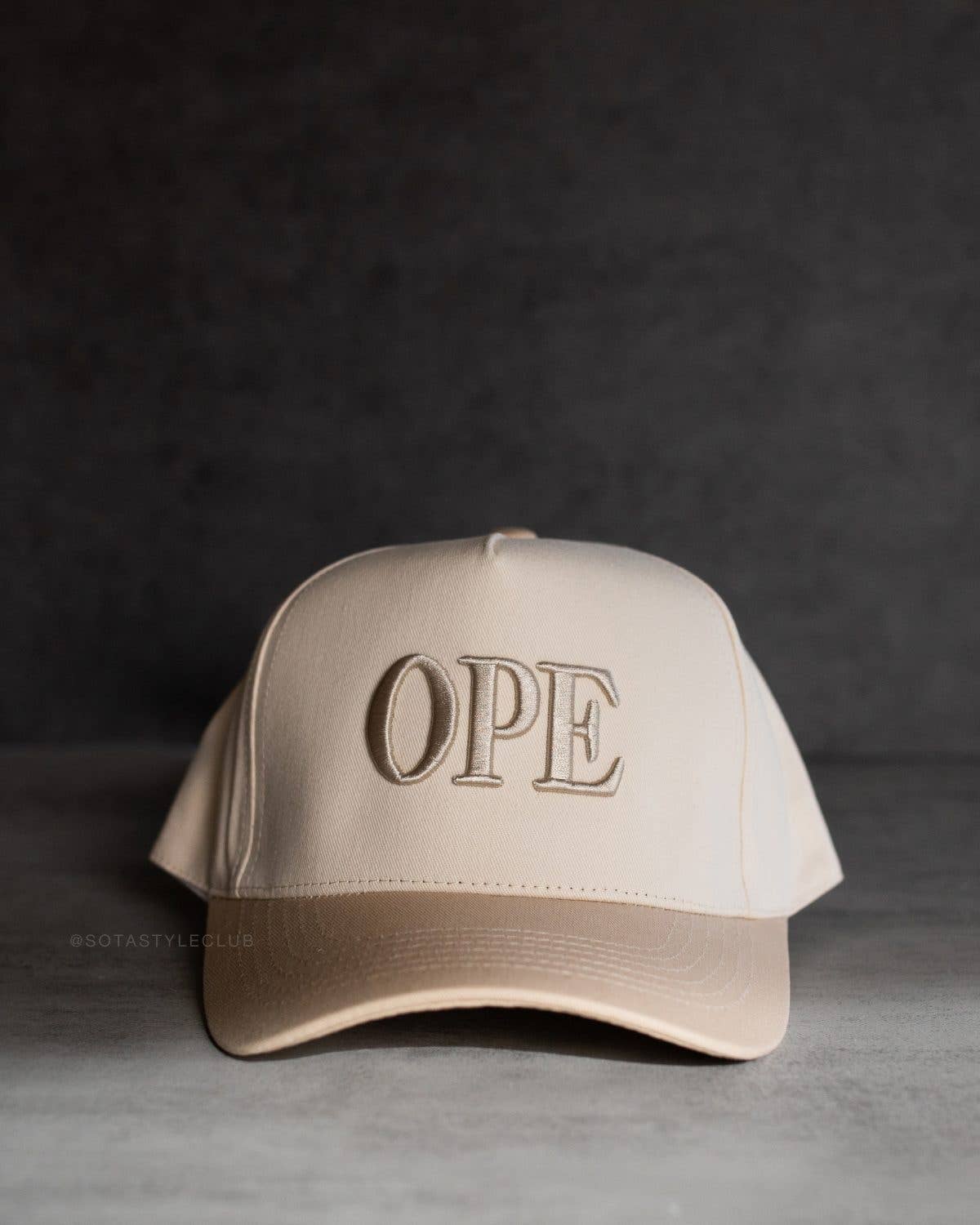 OPE Midwest Unisex Trucker Hat - Khaki & Cream