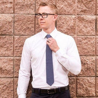 White Hustle Dress Shirt - Long Sleeve: Slim / XL