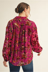 Floral Velvet Top