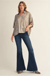 Snakeskin Dolman Top