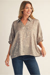Snakeskin Dolman Top
