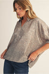 Snakeskin Dolman Top