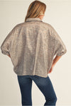 Snakeskin Dolman Top