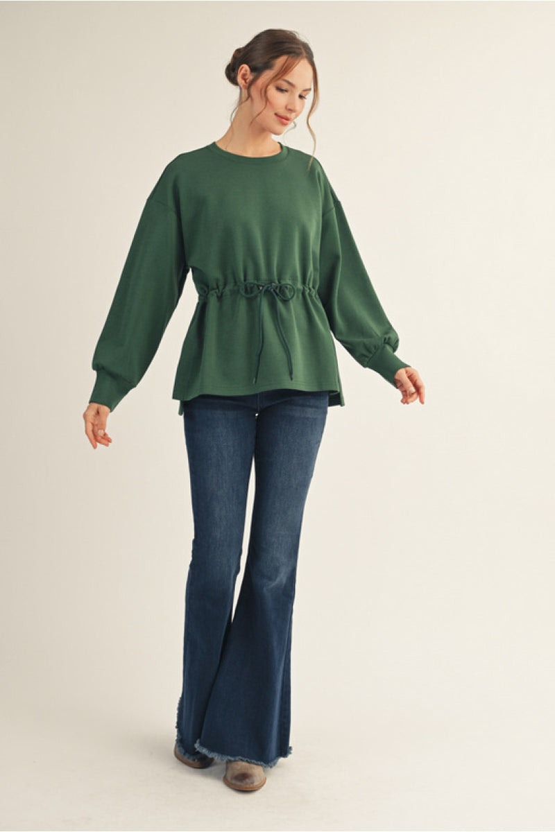 Drawstring Waist Top