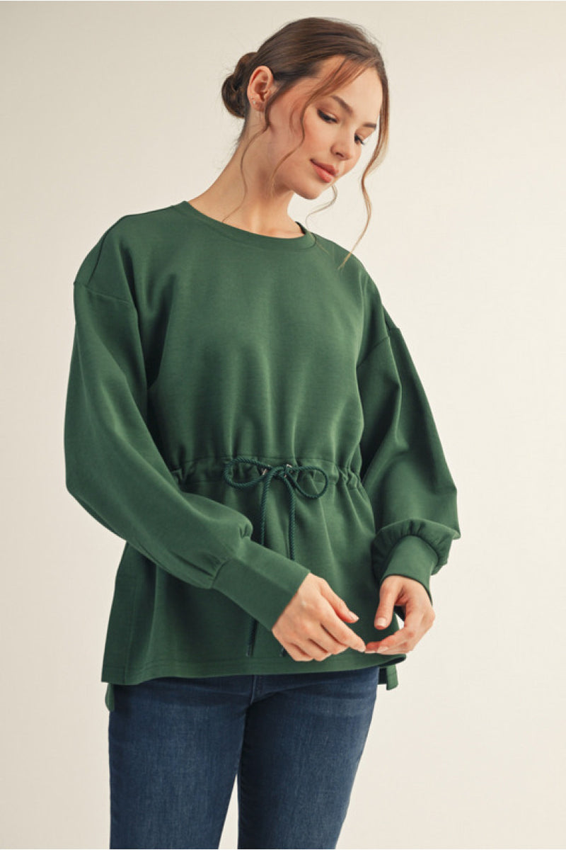Drawstring Waist Top