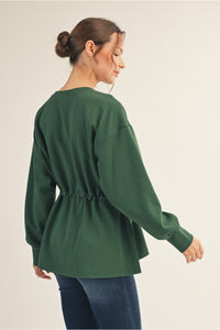 Drawstring Waist Top