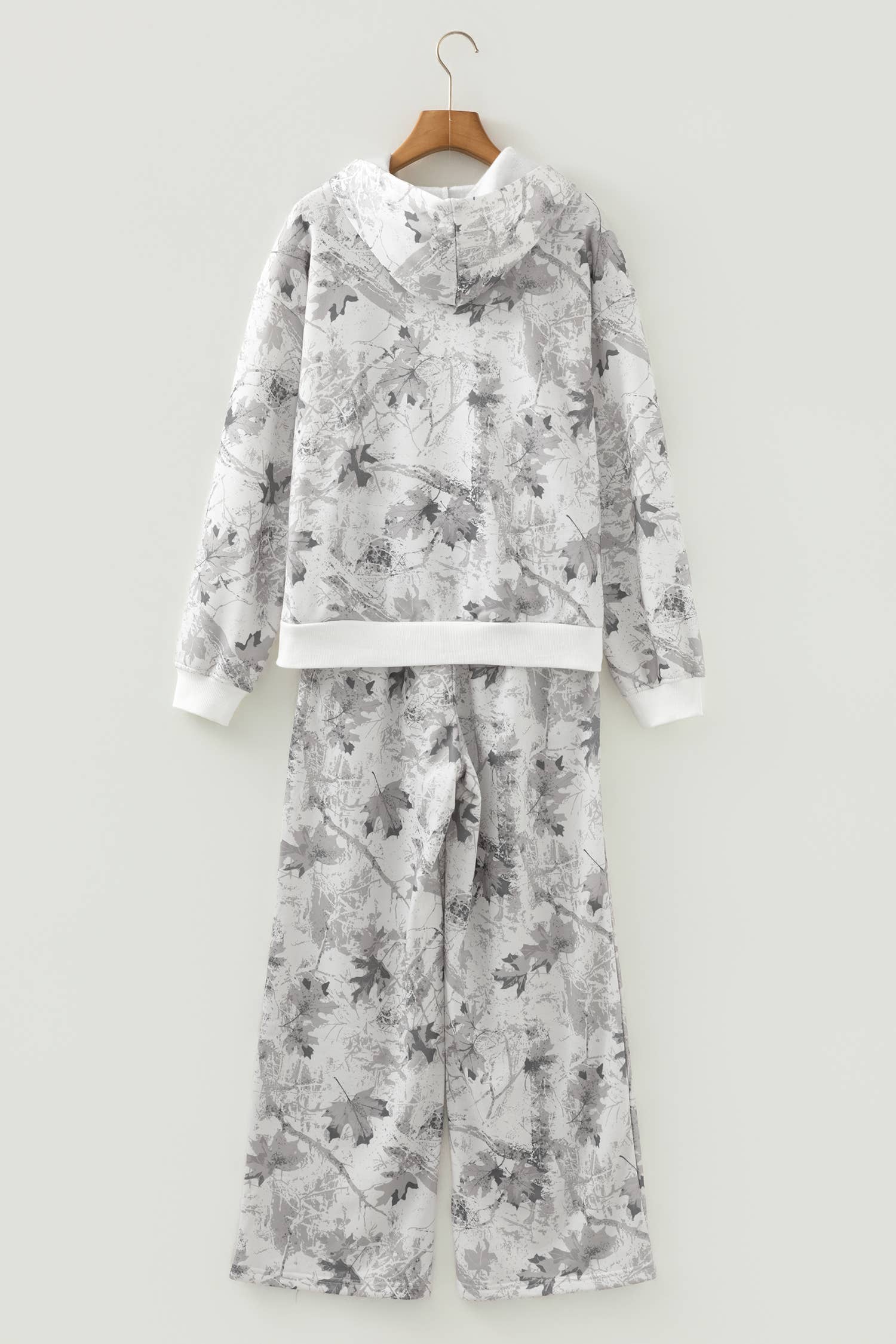 Abstract Camo Baggy Pullover Drawstring Pants Set