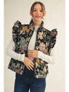 Jacquard Vest with Metallic Accents