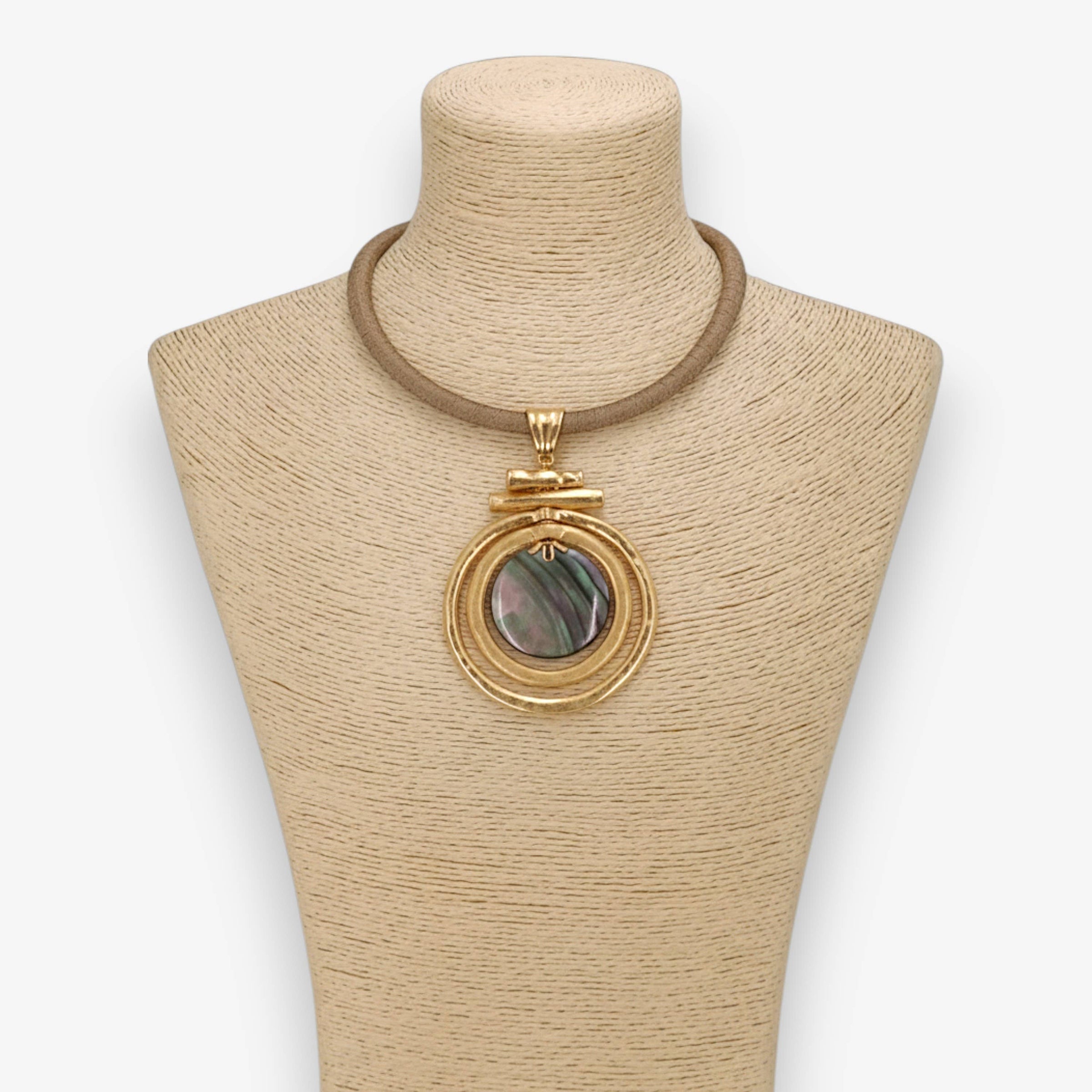 Mother of Pearl Collar Necklace | Handmade Statement Jewelry