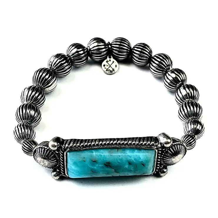 Single Bead Turquoise Bracelet