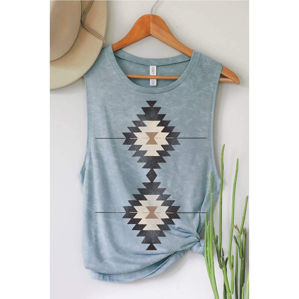 VINTAGE AZTEC MINERAL GRAPHIC TANK TOP