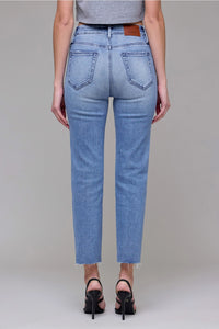 Medium Wash Clean Cropped Straight