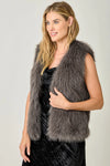 Faux Fur Sparkle Vest