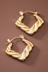 Twisted Gold Hoops