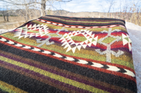 Andean Alpaca Wool Blanket - Cactus Green