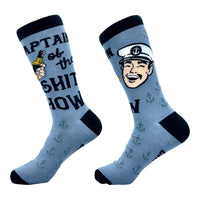 Men's Captain Of The Shit Show Socks  Mens (9-11)
