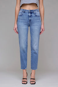 Medium Wash Clean Cropped Straight