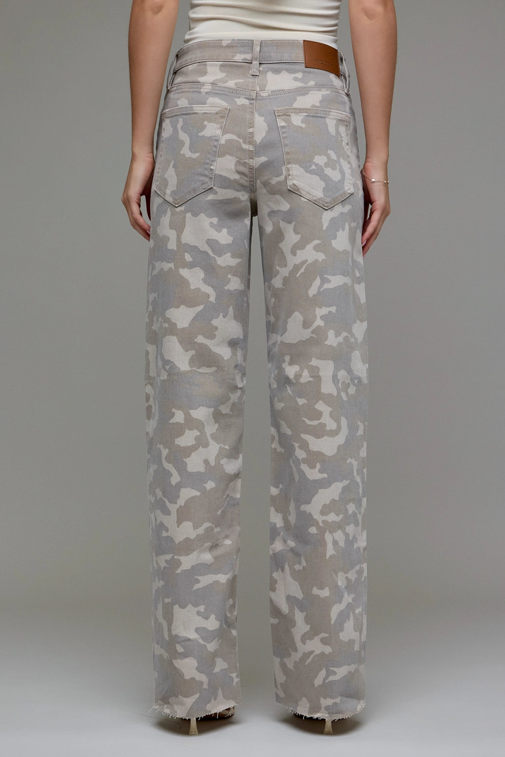 Tan Camo Dad Jeans