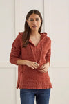 Marled V-Neck Hoodie