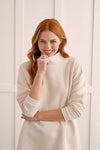 Quilted Knit Tunic with Side Slits