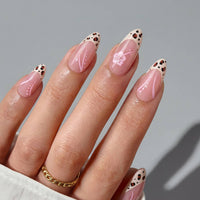 Yellow French Press On Nails - Short Square Nails Wholesale: Meadow Daisy