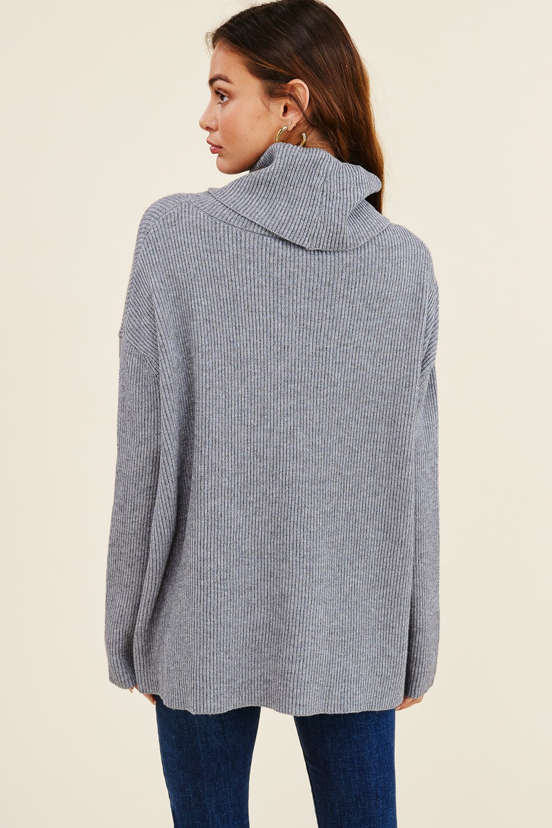 Ribbed Turtle Neck Sweater