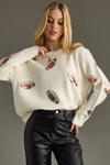 Sequin Football Sweater