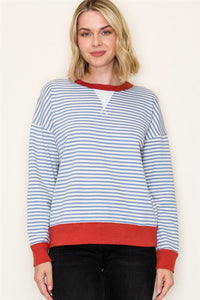 Pinstriped Sweatshirt