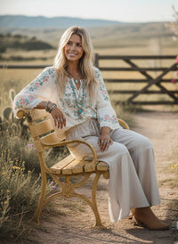Linen Blend Tiered Wide Leg Palazzo Pants