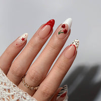 Short Square French Tip Nails - Wedding Press On Nails Bulk: Pinky Swear