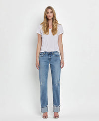 MID RISE CUFFED STRAIGHT / EVERMORE
