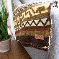 Andean Alpaca Wool Blanket - Mountain
