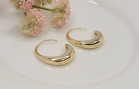 Gold Crescent Hoops