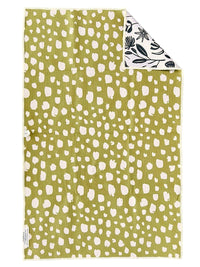 Vintage Highway: Reversible Hand Towel: Cream/Pea Green / Hand Towel