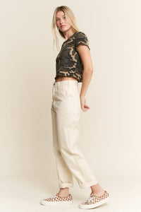 Short Sleeve Camo Top