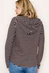 Micro Brushed Striped Hoodie