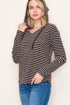 Micro Brushed Striped Hoodie