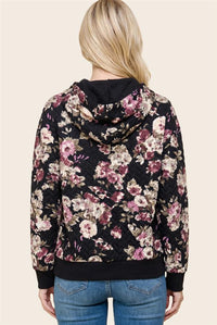 Quilted Floral Hoodie