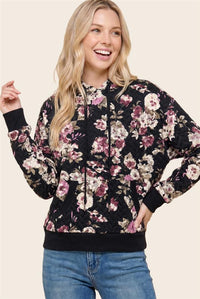 Quilted Floral Hoodie
