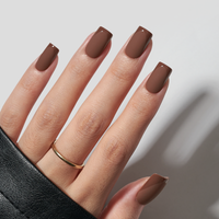 Pink French Tip Press On Nails - Short Almond Gel Fake Nails: Summer Berry