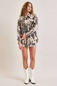 Cow Print Oversized Shacket