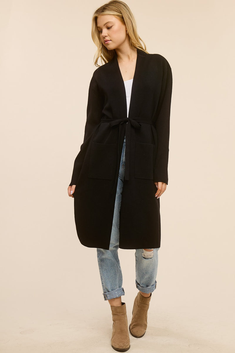 Belted Sweater Coat
