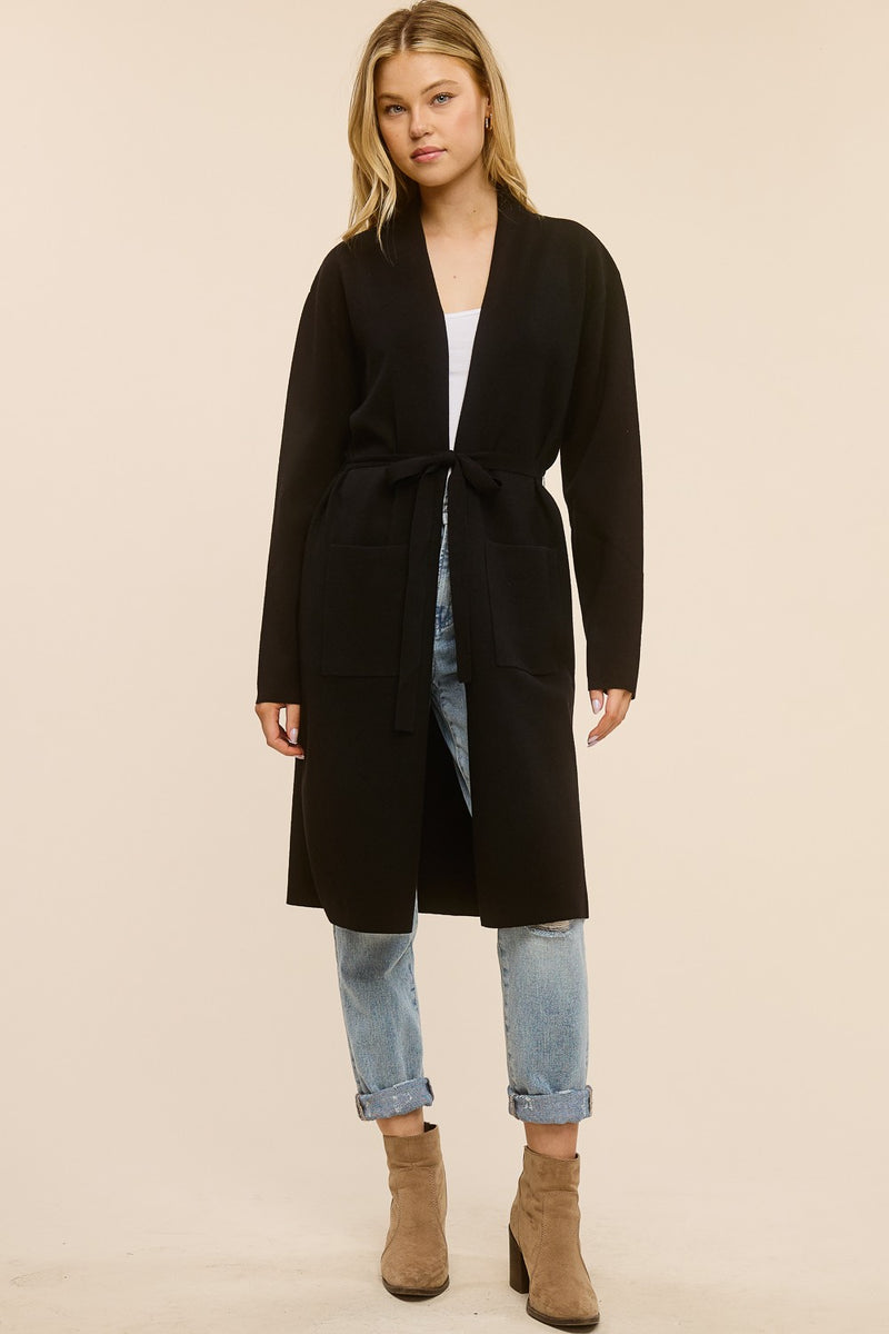 Belted Sweater Coat