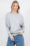 Scuba Fabric Dolman Sleeve Shirt