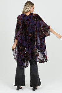 Burnout Velvet Kimono
